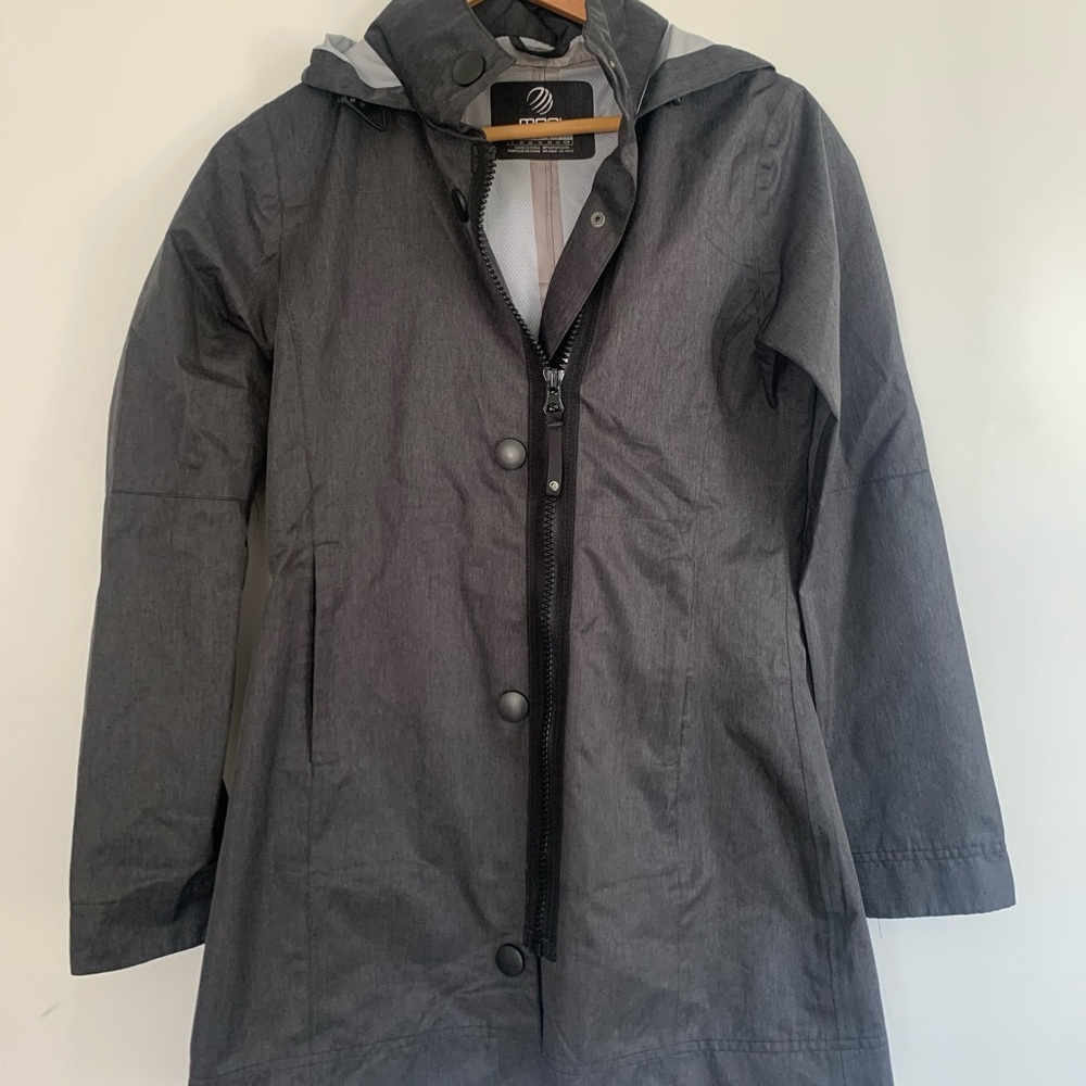 Gray raincoat